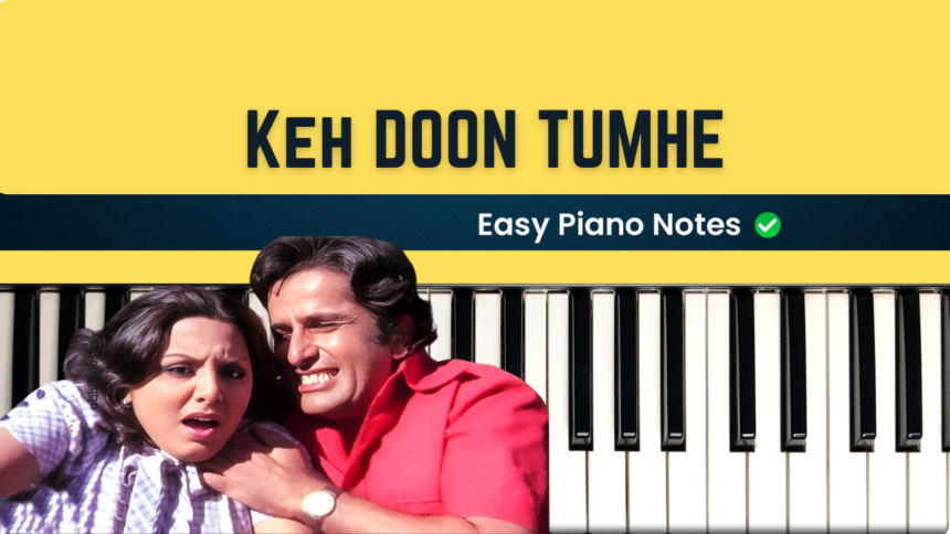 Keh Doon Tumhe Easy Piano Notes