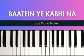 Baatein Ye Kabhi Na Easy Piano Notes