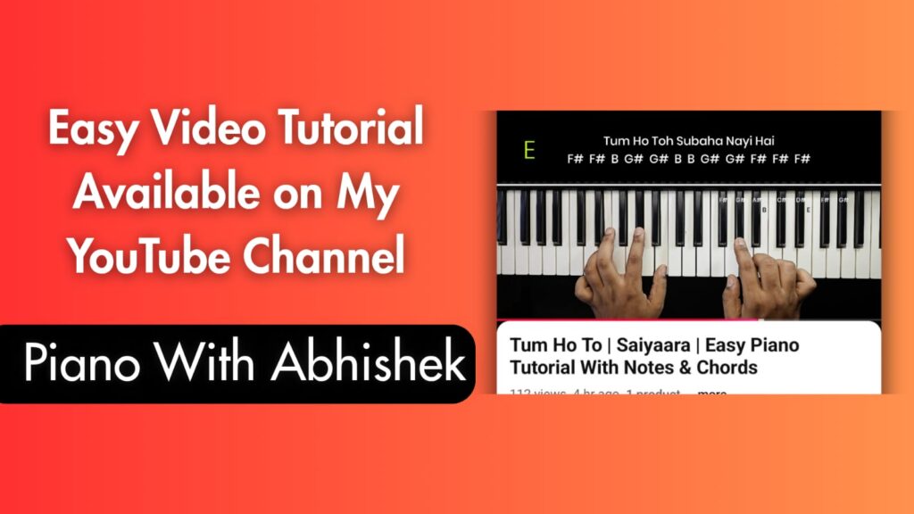 Tum Ho Toh | Saiyaara | Easy Piano Notes