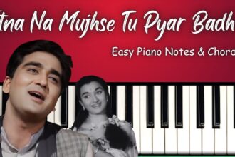 Itna Na Mujhse Tu Pyaar Badha Easy Piano Notes